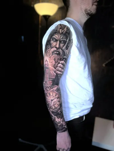 Black & grey tatuering av Valhalla Ink i Göteborg