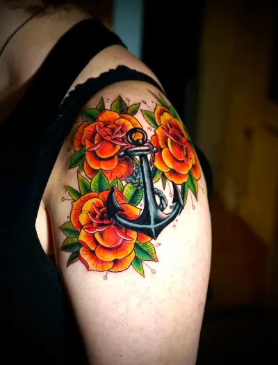 Color Tattoo tatuering av Valhalla Ink i Göteborg