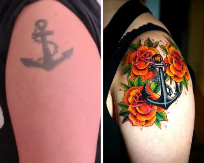 Custom & Cover Up tatuering av Valhalla Ink i Göteborg