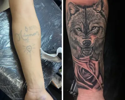 Custom & Cover Up tatuering av Valhalla Ink i Göteborg