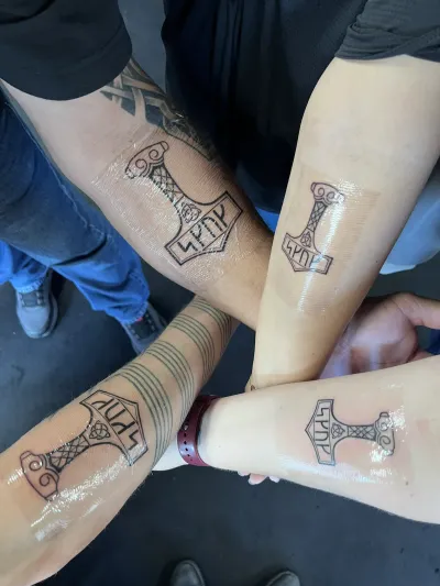 Nordisk & Viking tatuering av Valhalla Ink i Göteborg